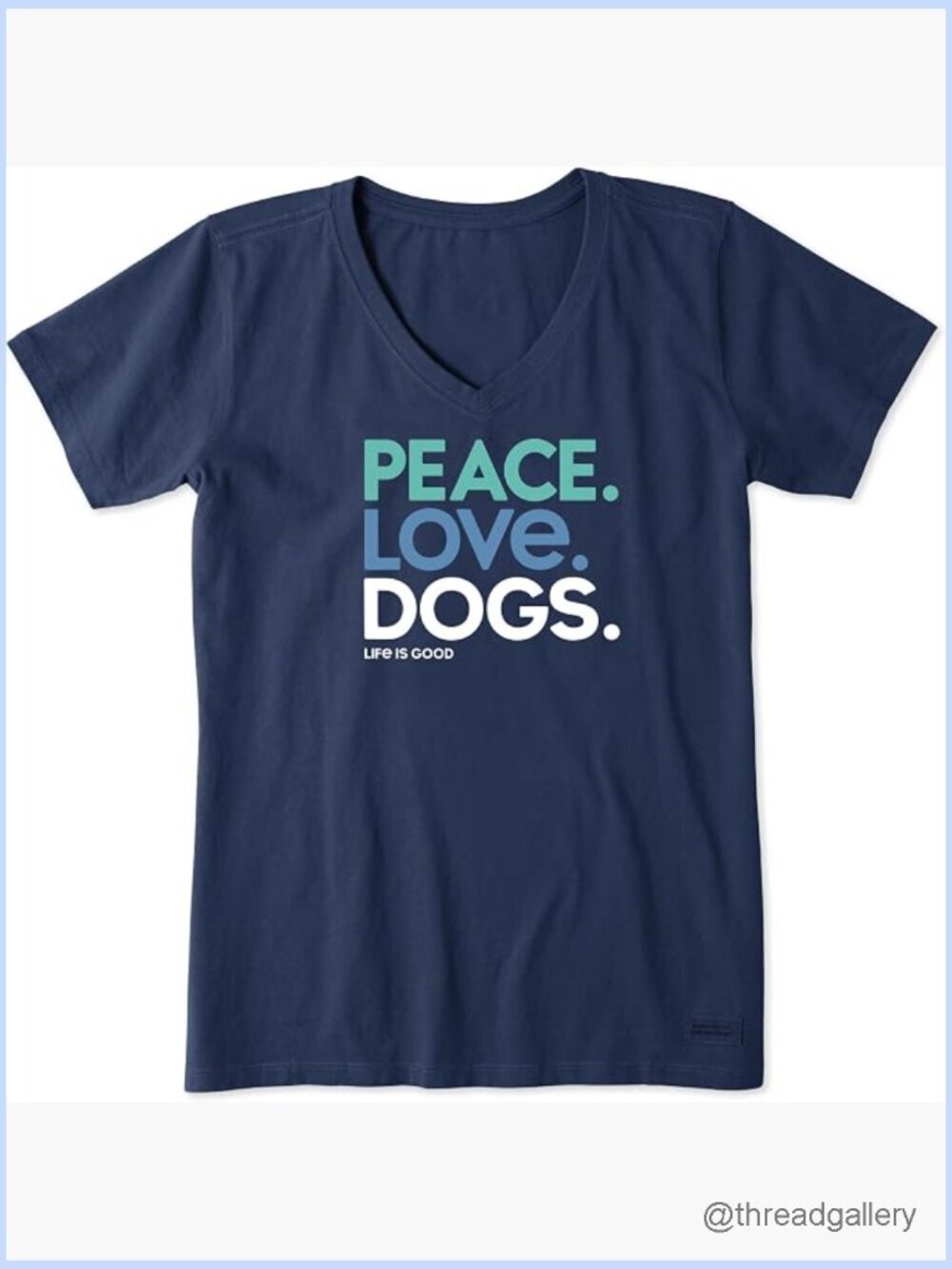Short Sleeve V-Neck Crusher Tee Shirt Soft Cotton Graphic T-Shirt